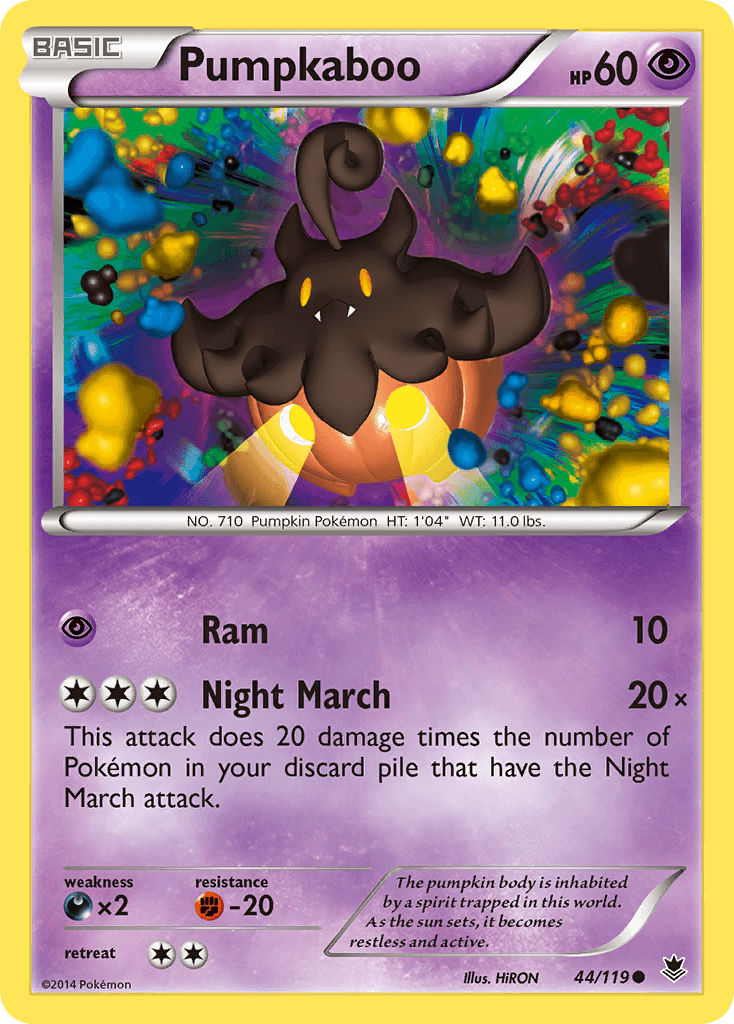 Pumpkaboo Pokémon card