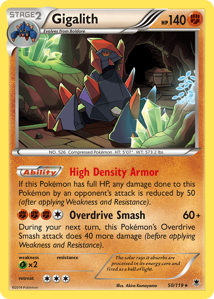 Gigalith Pokémon card
