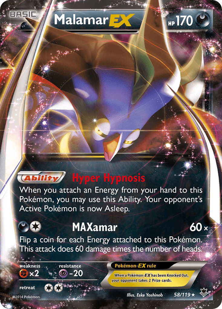 Malamar-EX Pokémon card