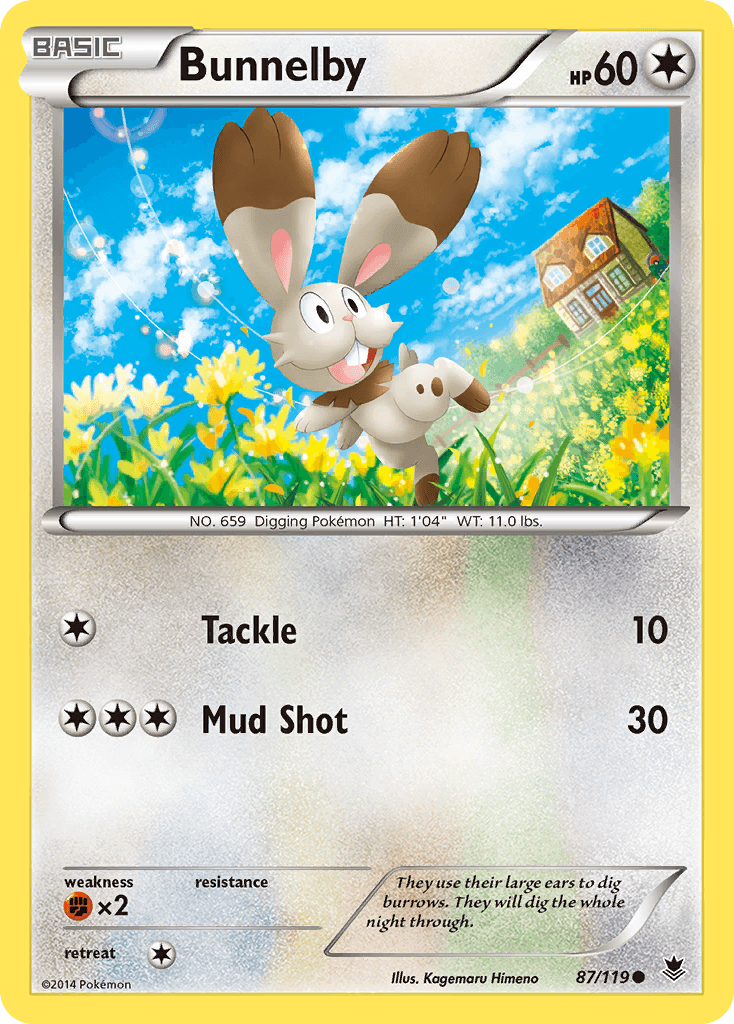 Bunnelby Pokémon card