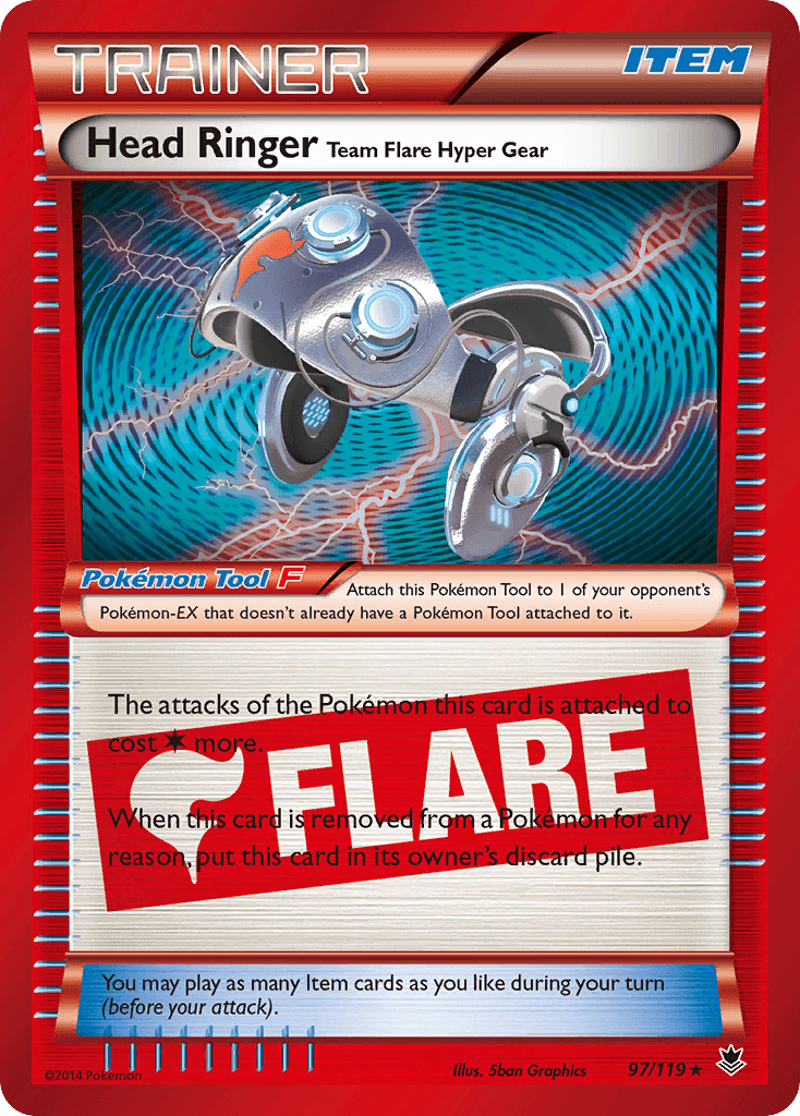 Head Ringer Team Flare Hyper Gear Pokémon card