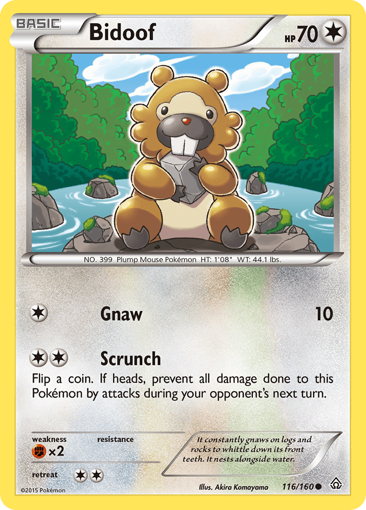 Bidoof Pokémon card