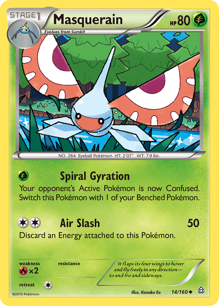 Masquerain Pokémon card