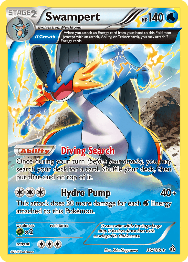 Swampert Pokémon card