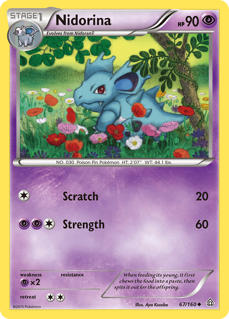 Nidorina Pokémon card