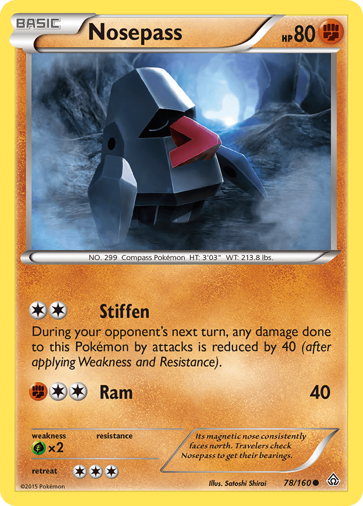 Nosepass Pokémon card