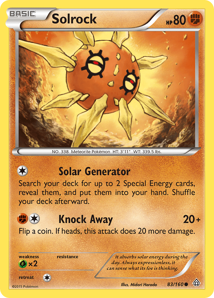 Solrock Pokémon card