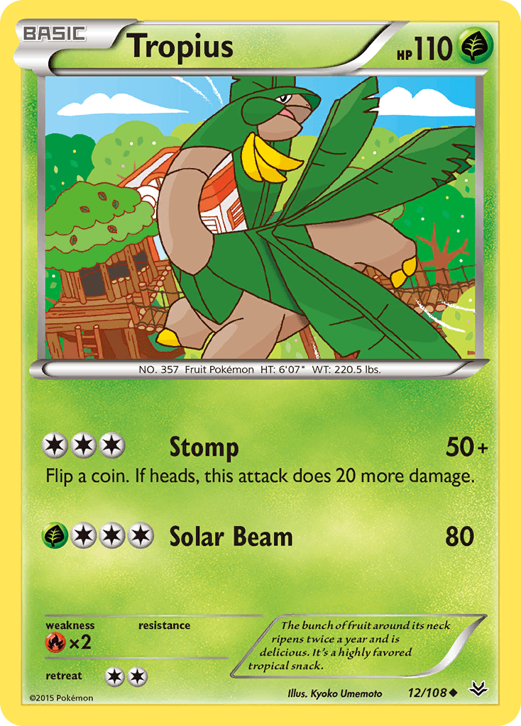 Tropius Pokémon card