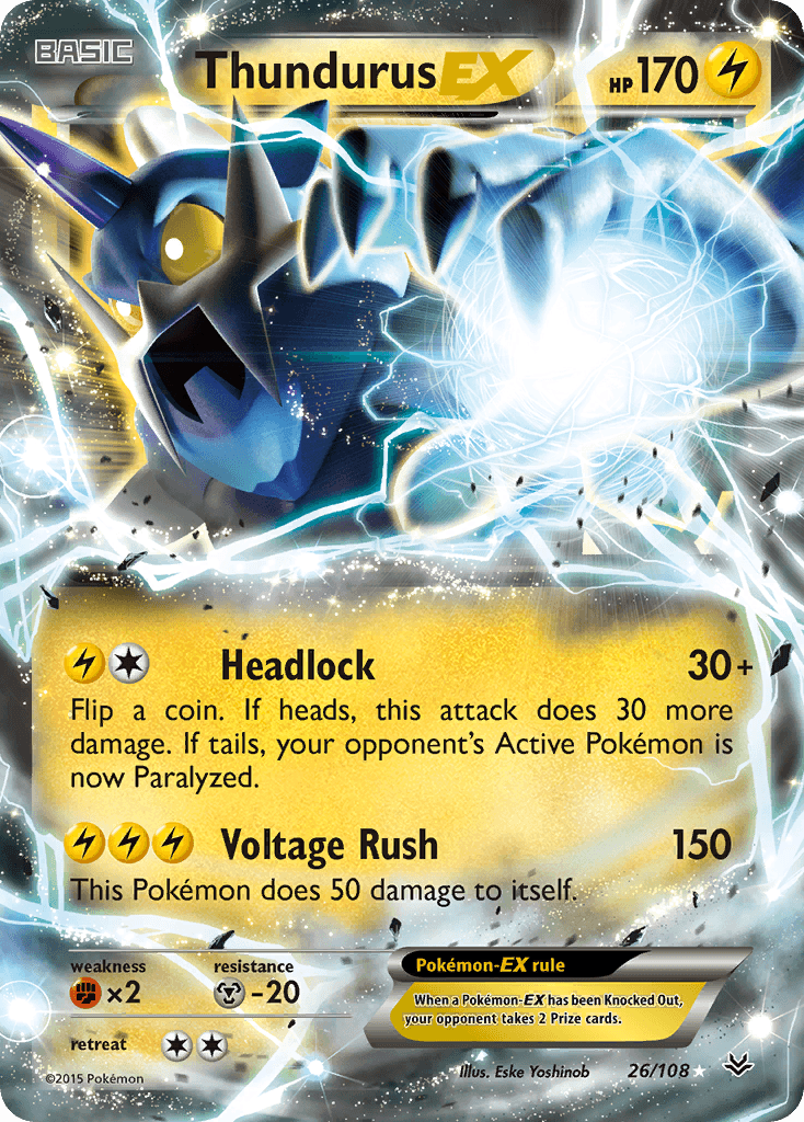 Thundurus-EX Pokémon card