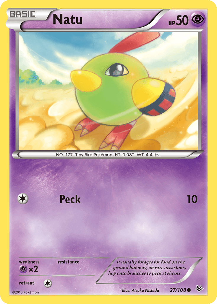 Natu Pokémon card