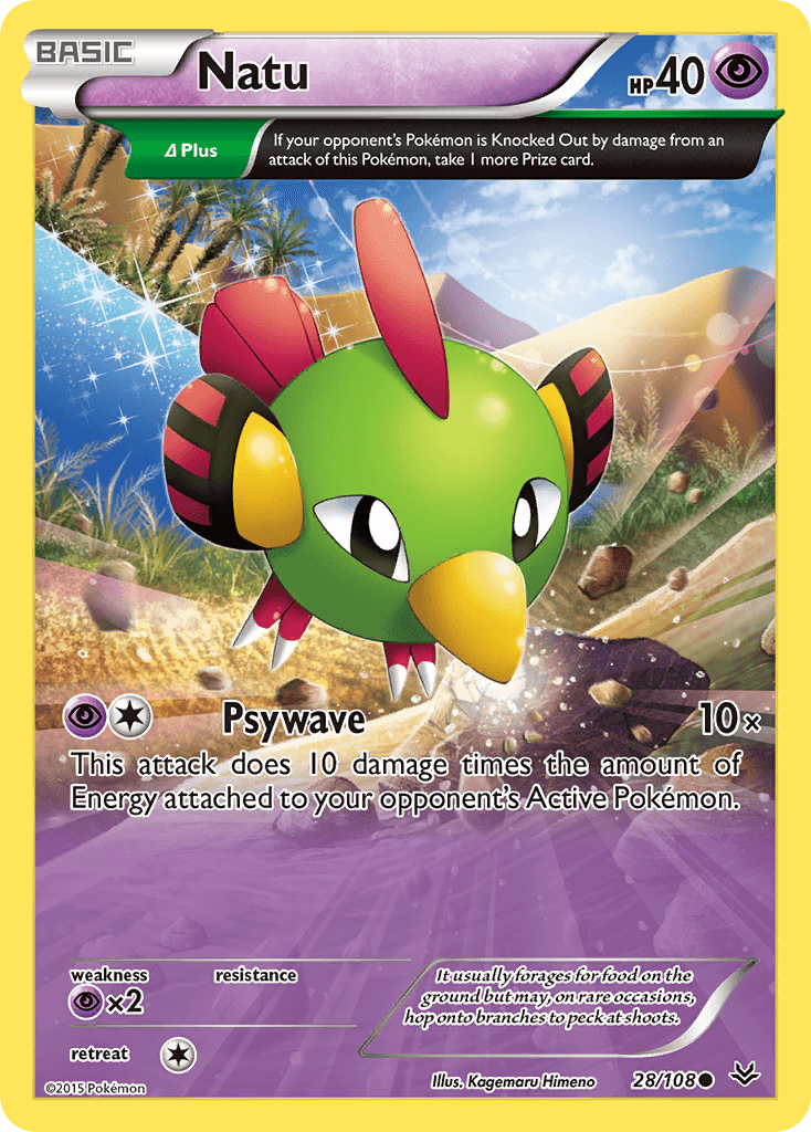 Natu Pokémon card