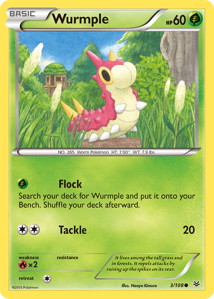 Wurmple Pokémon card