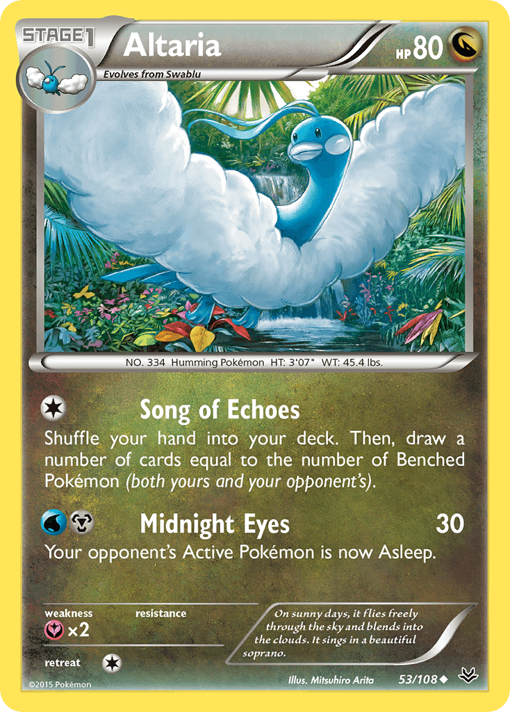 Altaria Pokémon card