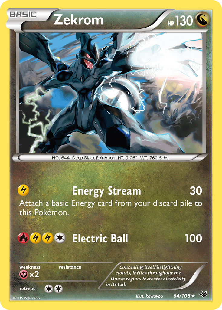 Zekrom Pokémon card