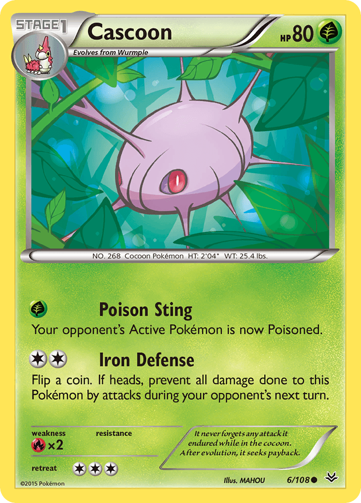 Cascoon Pokémon card