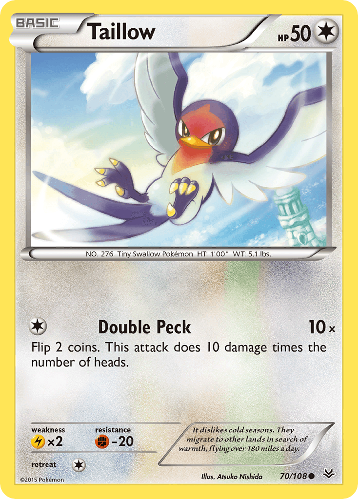 Taillow Pokémon card