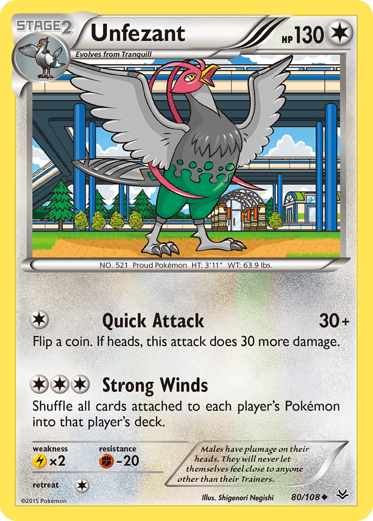 Unfezant Pokémon card