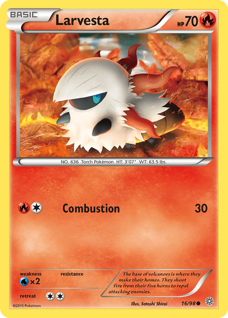 Larvesta Pokémon card