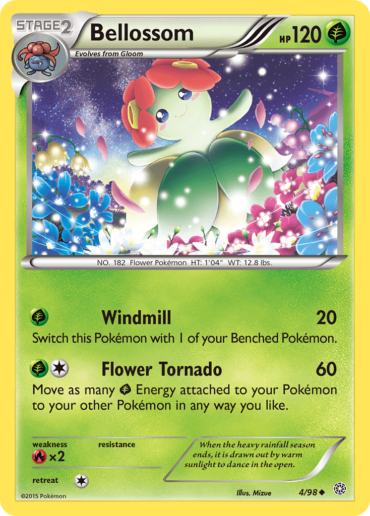 Bellossom Pokémon card