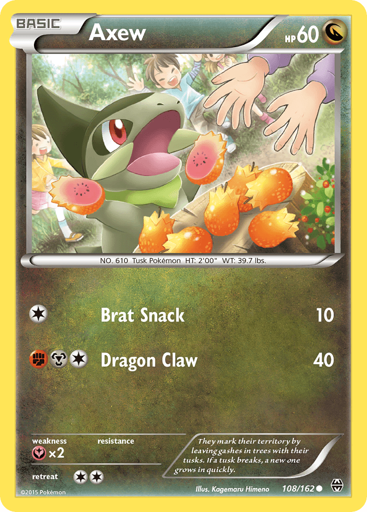 Axew Pokémon card