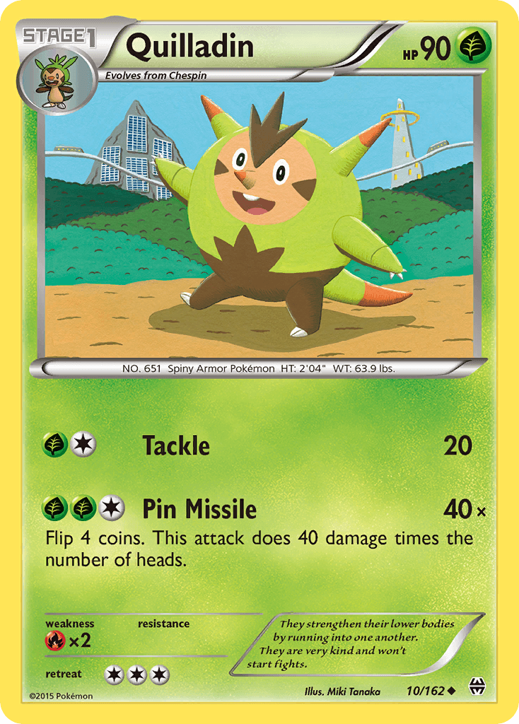 Quilladin Pokémon card