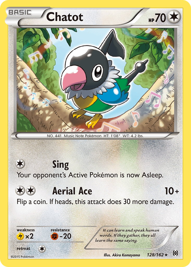 Chatot Pokémon card