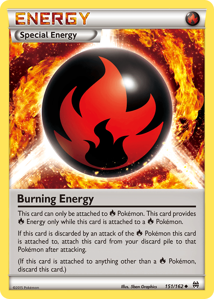 Burning Energy Pokémon card