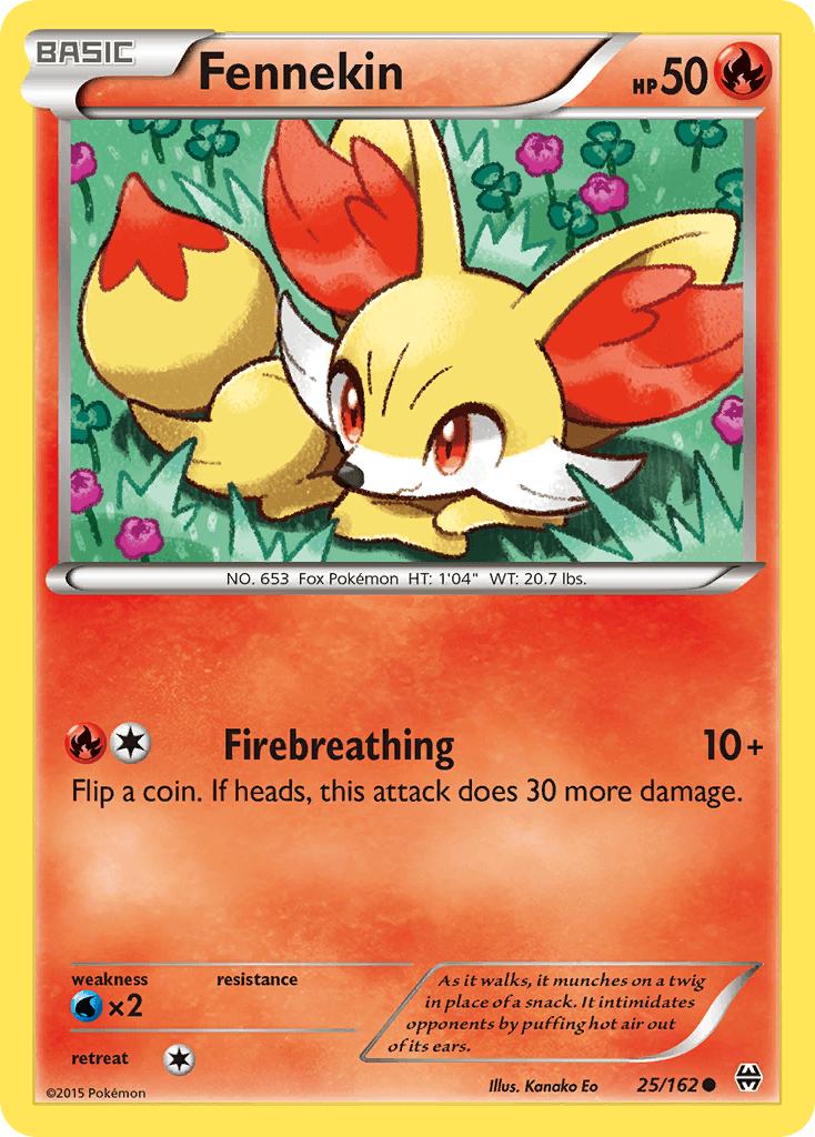Fennekin Pokémon card