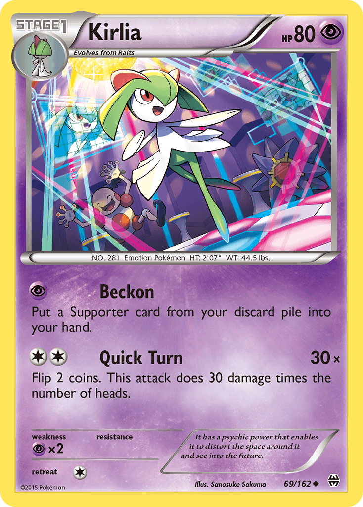 Kirlia Pokémon card