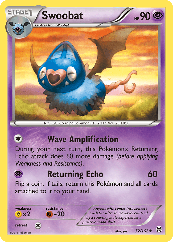 Swoobat Pokémon card