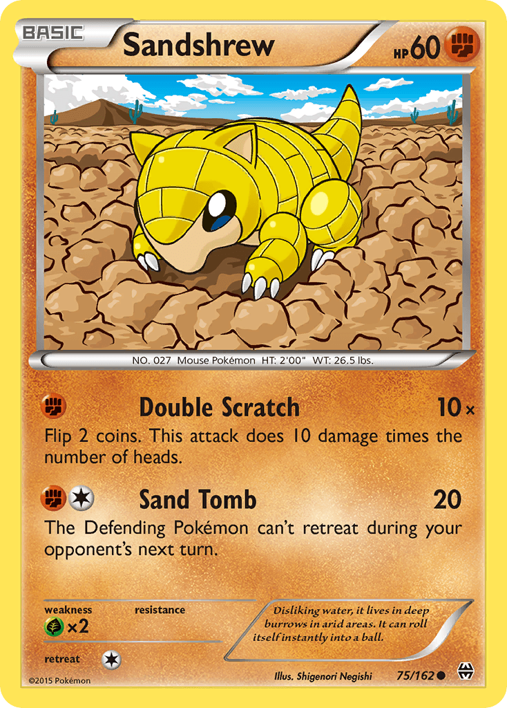 Sandshrew Pokémon card