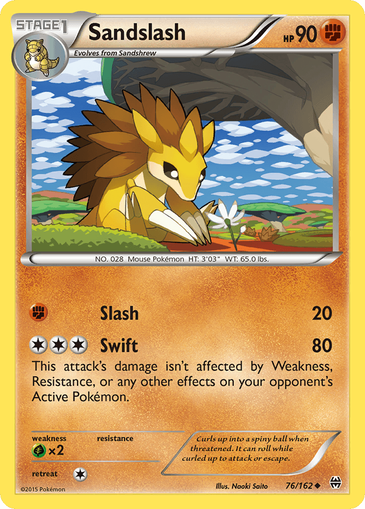 Sandslash Pokémon card