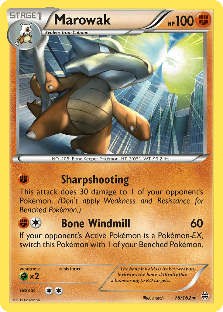Marowak Pokémon card