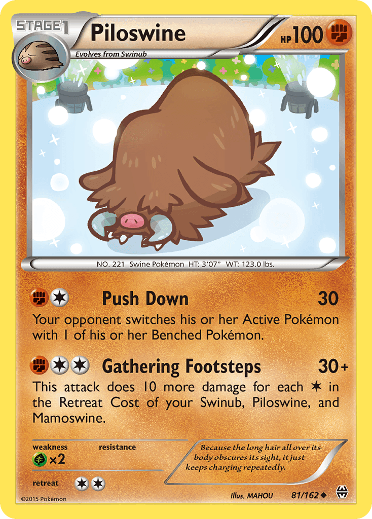 Piloswine Pokémon card