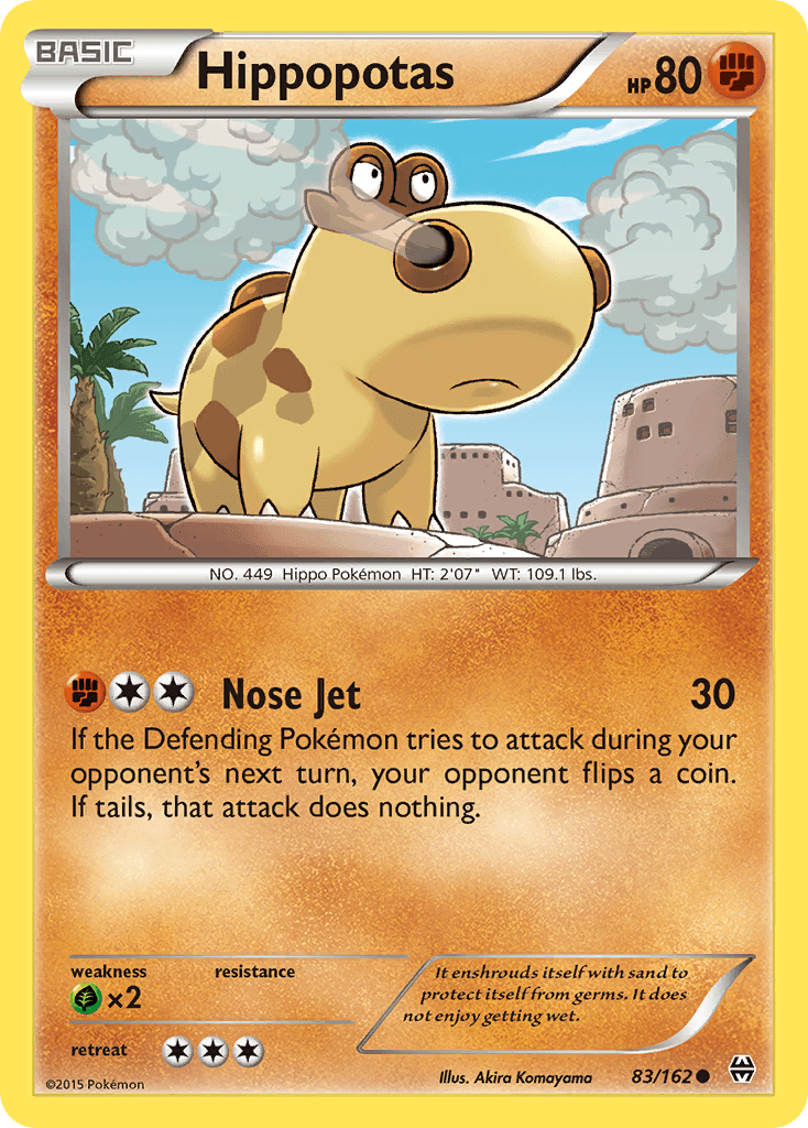 Hippopotas Pokémon card
