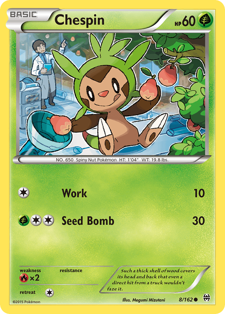 Chespin Pokémon card
