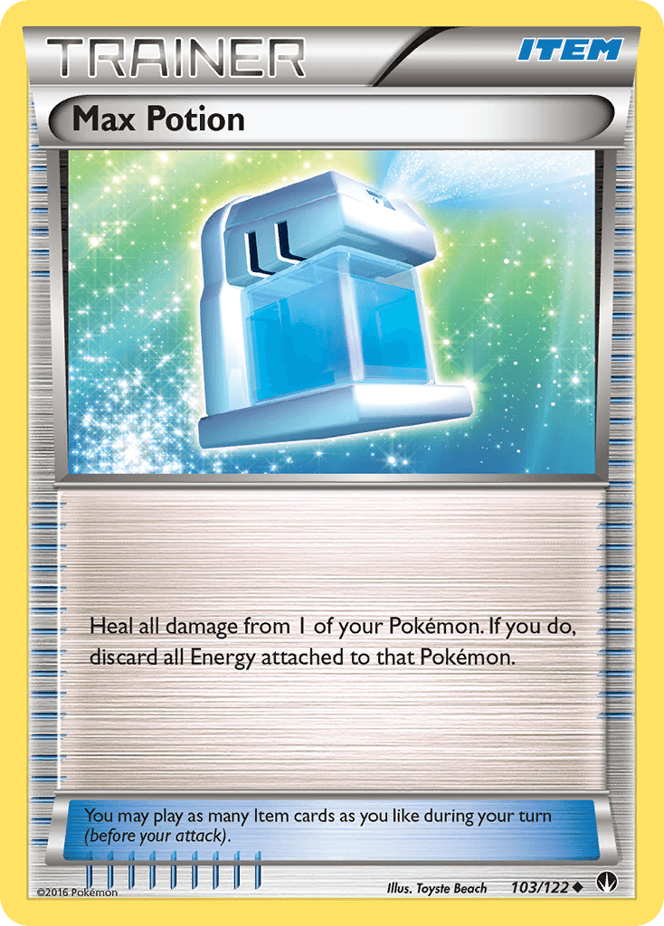 Max Potion Pokémon card