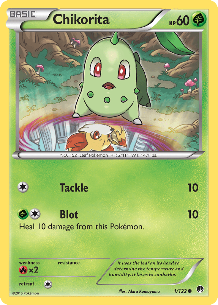 Chikorita Pokémon card