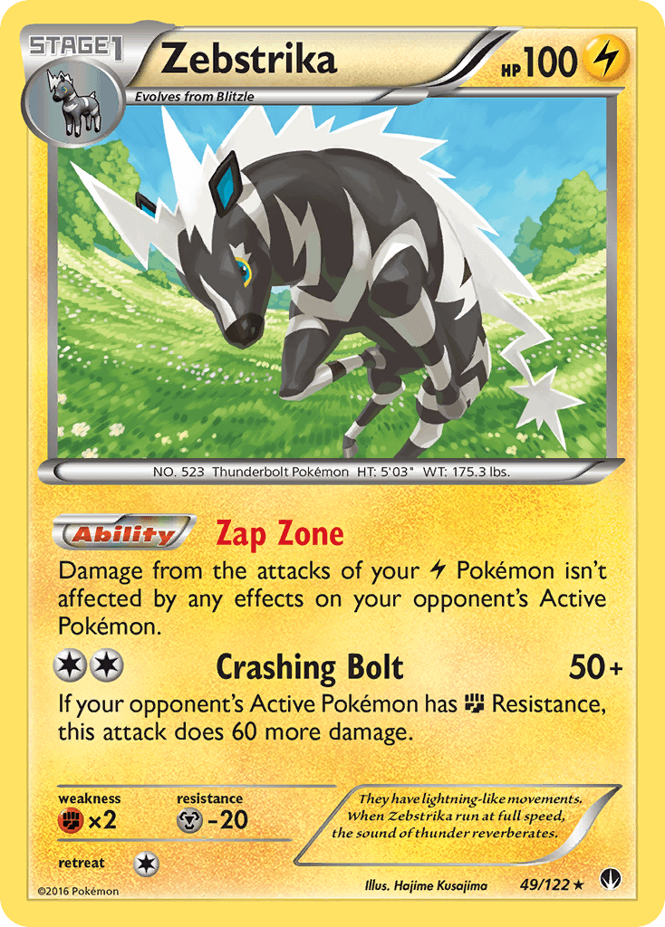 Zebstrika Pokémon card