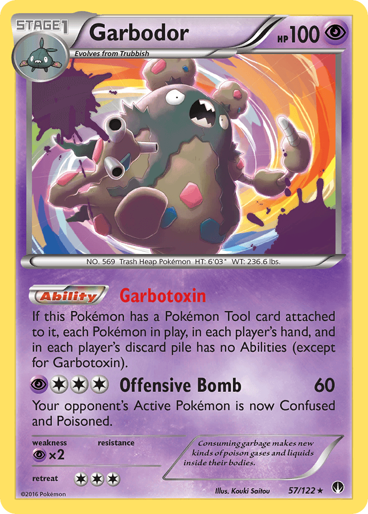 Garbodor Pokémon card