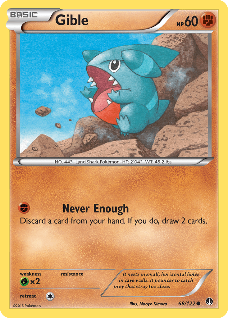 Gible Pokémon card