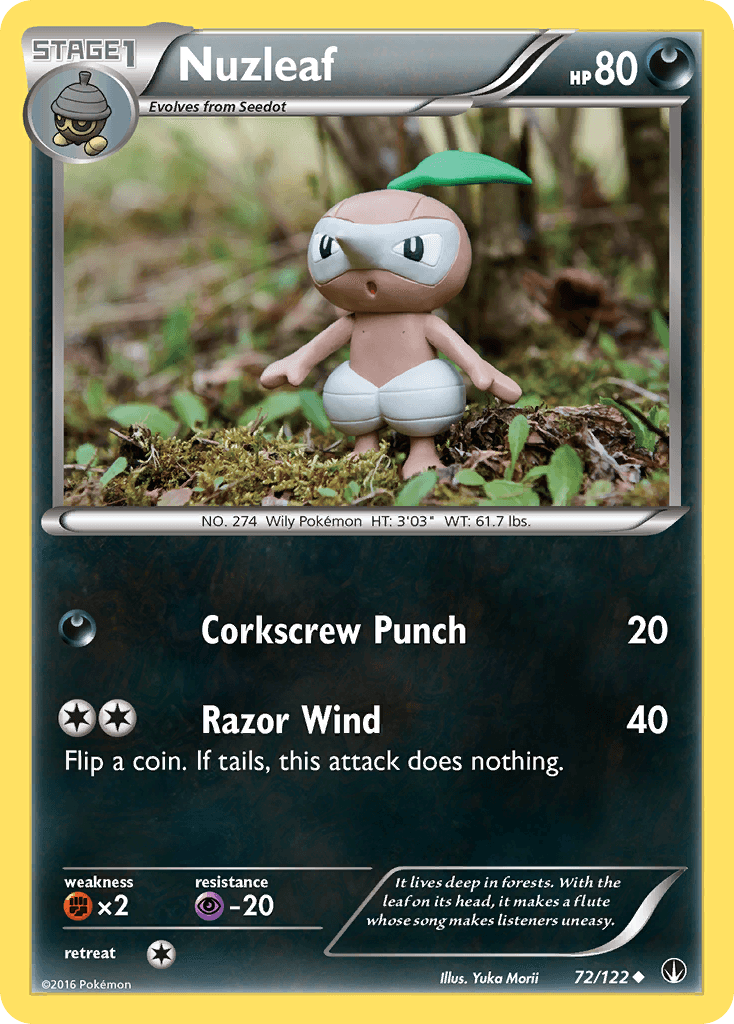 Nuzleaf Pokémon card