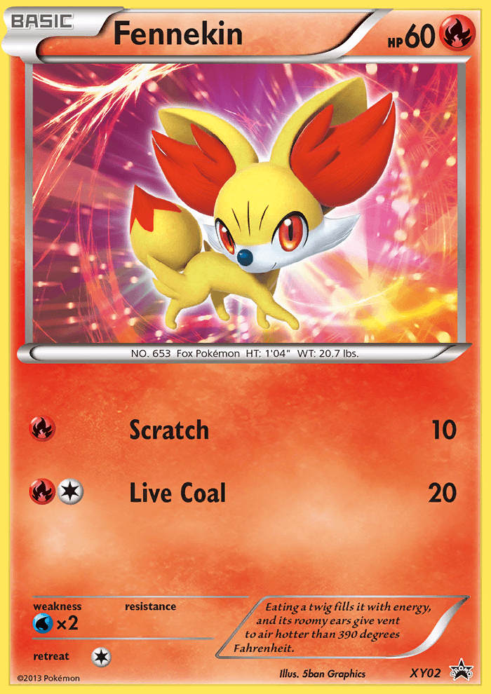 Fennekin Pokémon card
