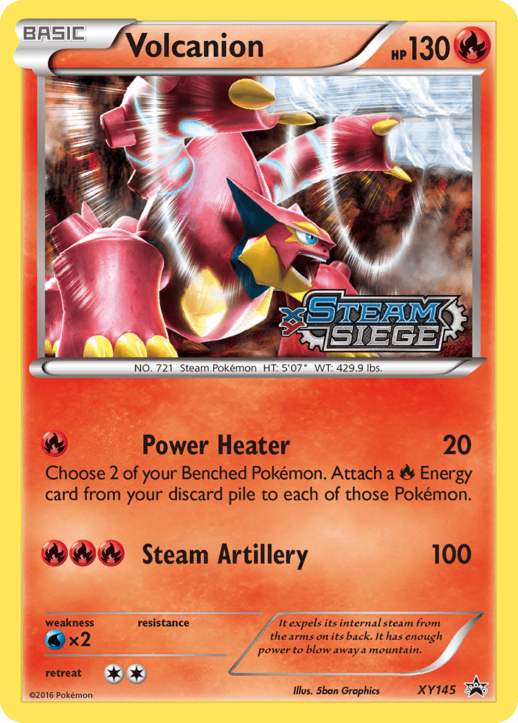 Volcanion Pokémon card