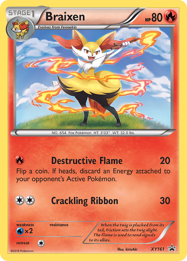 Braixen Pokémon card