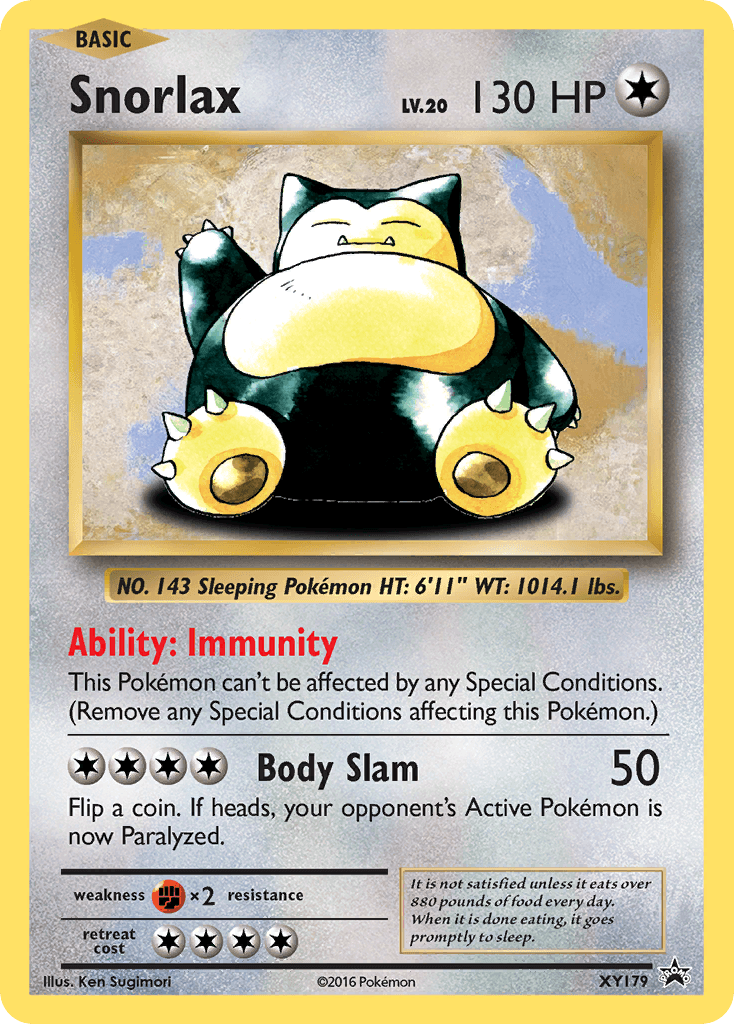 Snorlax from XY Black Star Promos