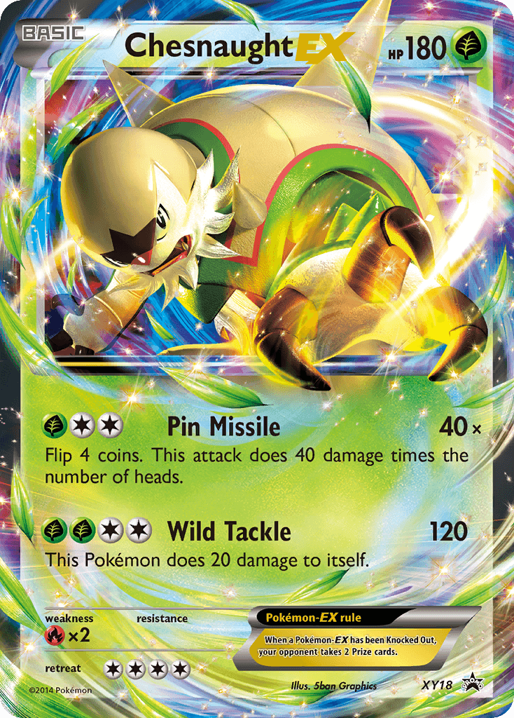 Chesnaught-EX Pokémon card