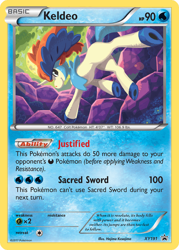Keldeo Pokémon card