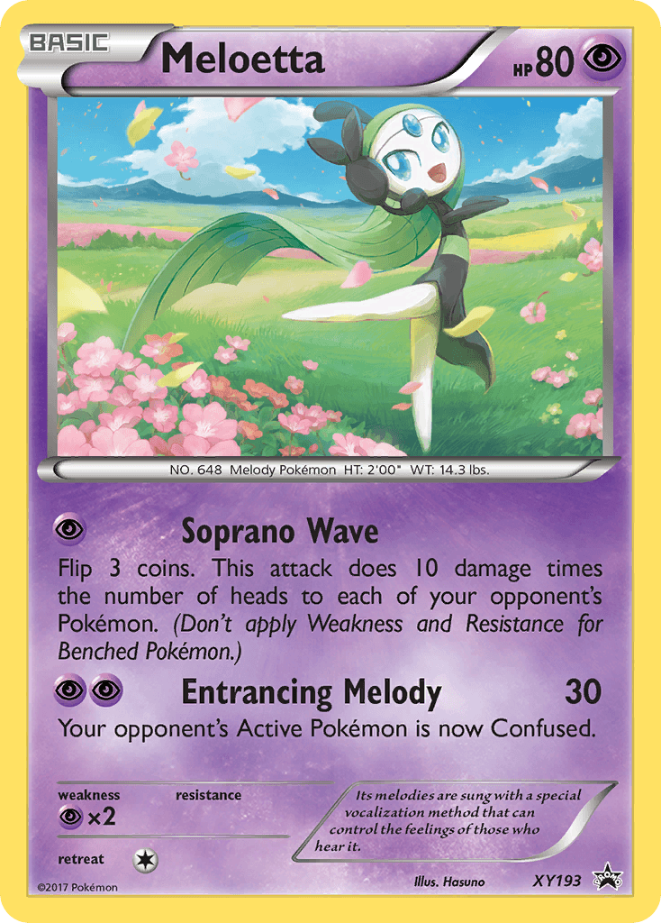 Meloetta Pokémon card