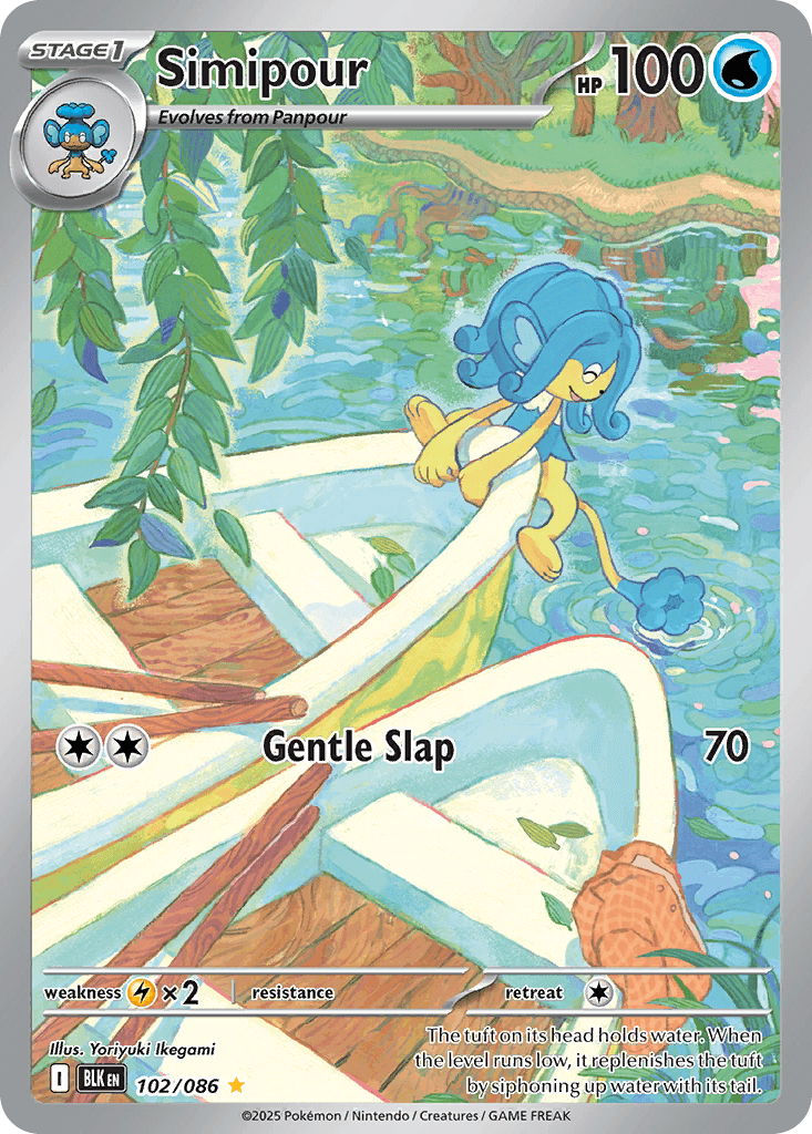 Simipour Pokémon card